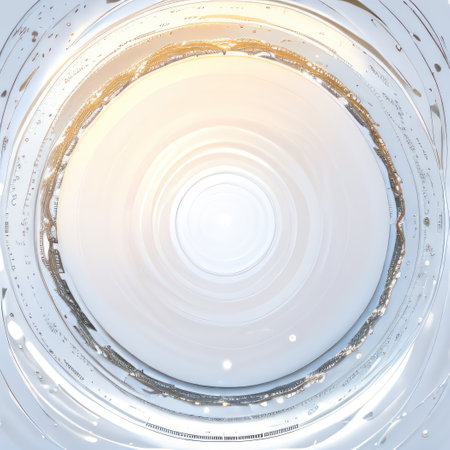 Abstract white background with circular elements Volumetric figures createの素材