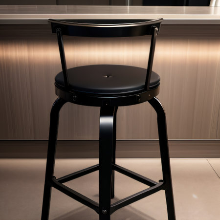Bar stool isolated on transparent backgroundの素材