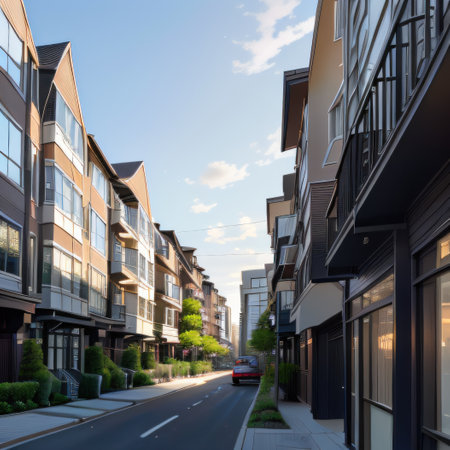 New residential modern rowの素材