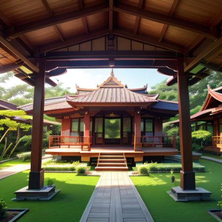 Sustainable eco friendly home exterior with green living solar and energyの素材