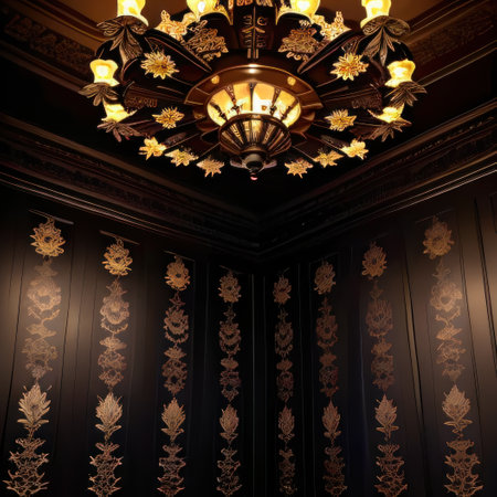 Dark interior room with luxuryの素材