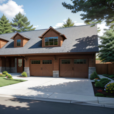 Luxurious new construction home in Modern style home boasts twogarageの素材