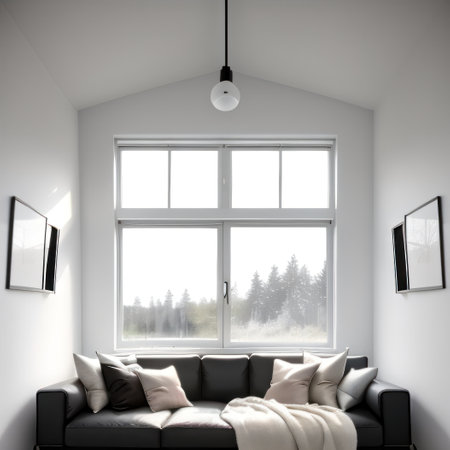 scandinavian modern house interior bedroomの素材
