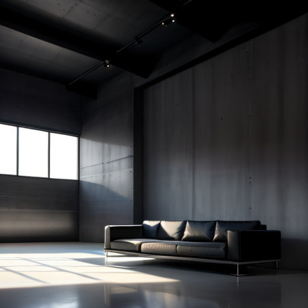 Modern house Loft Black concrete wall andの素材