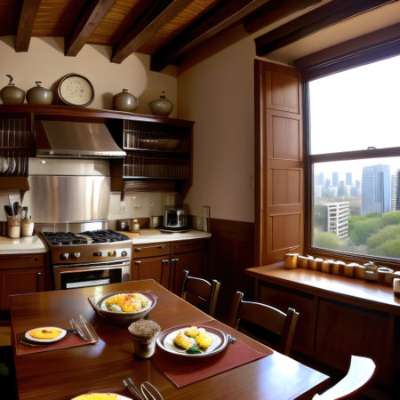 Apartment in skyscraperの素材