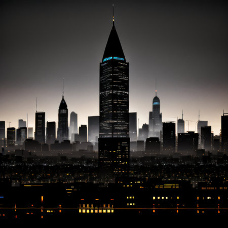 abstract city skylineの素材