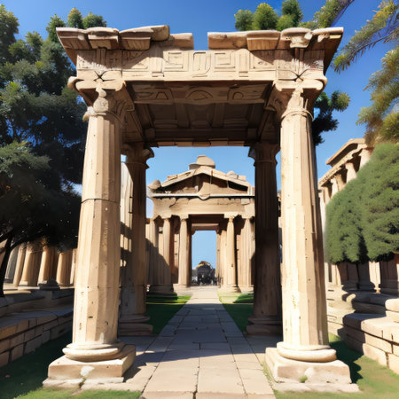 ancient architecture landscapeの素材