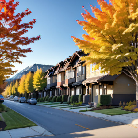 Valley a neighborhood located in the NW of showcases a beautiful sightの素材