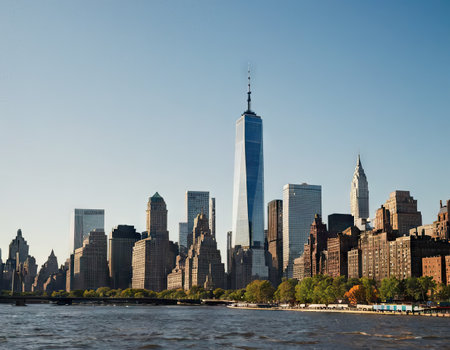 Manhattan Skyline, New York City, United States of Americaの素材