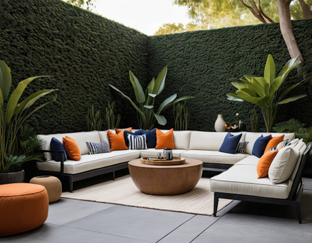 Interior design of modern living room with sofa and coffee table.の素材