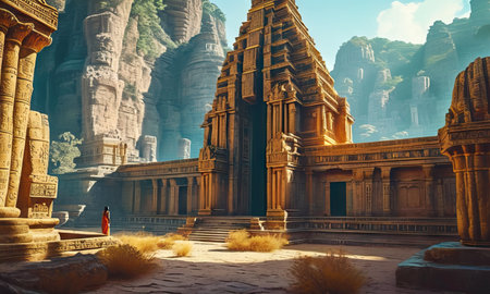 Ancient temple complex of Khajuraho in Madhya Pradesh, Indiaの素材