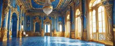 Interior of the royal palace of Gatchina, Russia.の素材