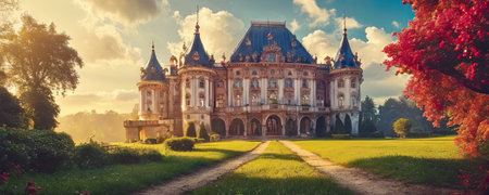 Panoramic view of Chateau de Chateau de Chateau de Chateau de Chateau de Chateau de Chateau de Chateau de Chateau de Chateau de Chateau de Chateau de Chateau de Chateau de Chateau, Chateau de Chateau de Chateau de Chateau de Chateau de Chateau, Loire Valley, Franceの素材