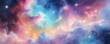 Cosmic space and stars, color cosmic abstract background. Elements of this image furnished by NASAの素材