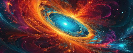 Abstract fractal. Fractal art background for creative design. Decoration for wallpaper, desktop, poster, cover booklet. Print for clothes, t-shirt. Creative illustration for designの素材