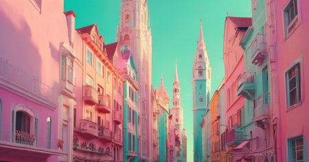 Colorful facades of old houses in the old town of Prague, Czech Republicの素材