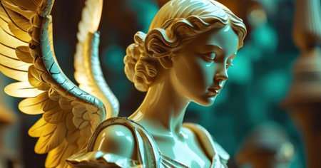 Statue of the Greek goddess Aphrodite. Close-up.の素材