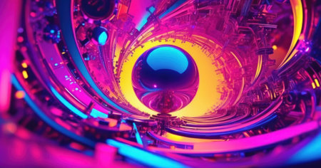 3d rendering of abstract technology concept background ready for banner or posterの素材