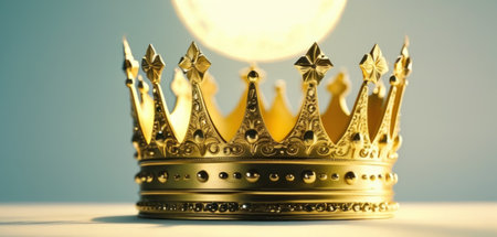 low key image of beautiful queen/king crown. 3d renderingの素材