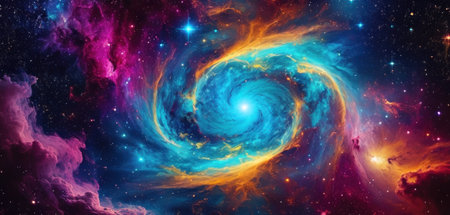 Nebula and galaxies in space. Elements of this image furnished by NASAの素材