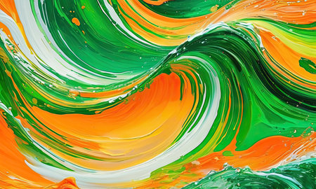 Traditional Ottoman Turkish abstract marbling art patterns as background (close-up shot)の素材