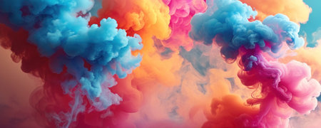 Colorful cloud of smoke. Abstract background.  .の素材