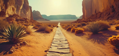 Wadi Rum desert landscape, Jordan. Panoramic view.の素材