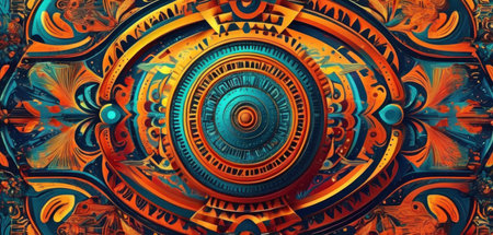 Colorful abstract background. Fractal art. Visionary surreal artwork. Mixed media. Graphic design. Unique pattern.の素材