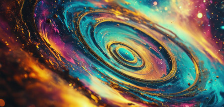 abstract space background with stars and nebula. 3d illustrationの素材