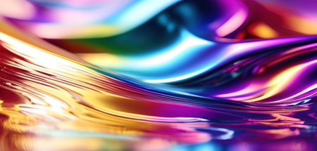 abstract multicolored background with smooth lines and waves in itの素材