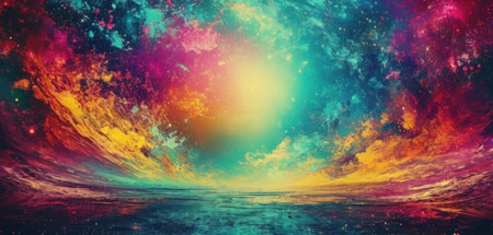 Fantasy space background. Abstract space background. 3D illustration.の素材