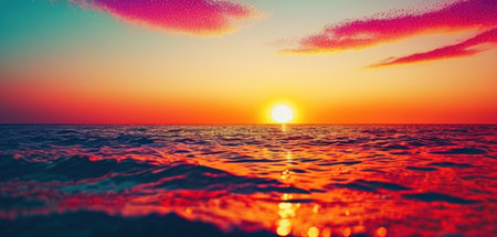 Beautiful sunset on the sea. Nature background. Landscape.の素材