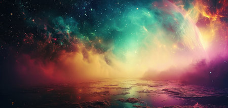 Fantasy alien planet. Abstract space background. 3D illustration.の素材