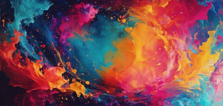 Abstract colorful background. Watercolor painting. 3d rendering, 3d illustration.の素材