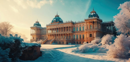 Palace of Fine Arts in winter, Vienna, Austria, Europeの素材