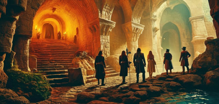 Medieval people in the ancient city of Cappadociaの素材