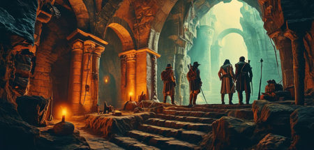 Fantasy scene of the ancient Roman city. 3D illustration.の素材