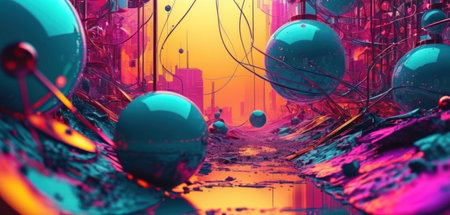 illustration of abstract technology concept background ready for b
anner or posterの素材
