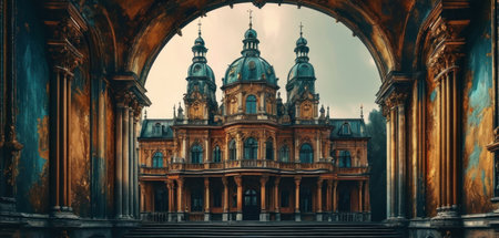 Old Town of Dresden, Saxony, Germany. Panoramic view of Dresden Cathedral.の素材