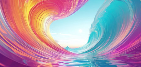 abstract colorful background, 3d illustration, computer generated, soft focusの素材