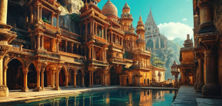 Hindu temple in Khajuraho, Madhya Pradesh, Indiaの素材