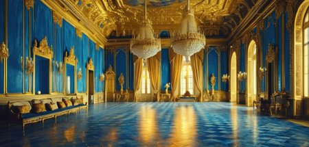 Interior of the Catherine Palace in St.Petersburg, Russia.の素材