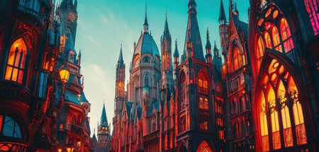 The Gothic architecture of Vienna, Austria.の素材