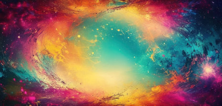 Cosmic space and stars, color cosmic abstract background. 3D renderingの素材