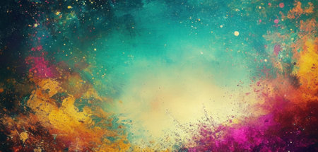 Colorful abstract background with paint splashes and spots. Elements of this image furnished by NASAの素材