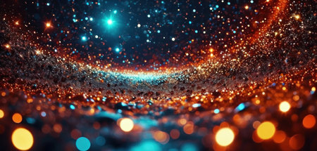 Abstract background with glowing particles. 3d rendering, 3d illustration.の素材