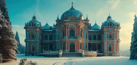 Palace of Sanssouci in winter, Potsdam, Germanyの素材