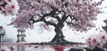 Cherry blossom in the park. Spring season in China.の素材