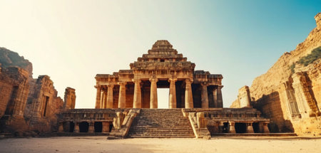 Ancient ruins of the temple of Hatshepsut in Luxor, Egyptの素材
