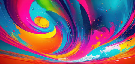 Traditional Ottoman Turkish abstract marbling art patterns as background (close-up shot)の素材